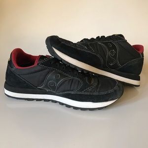 Saucony JAZZ Suede and Nylon Black Red Yellow Men’s 7.5 Women’s 9